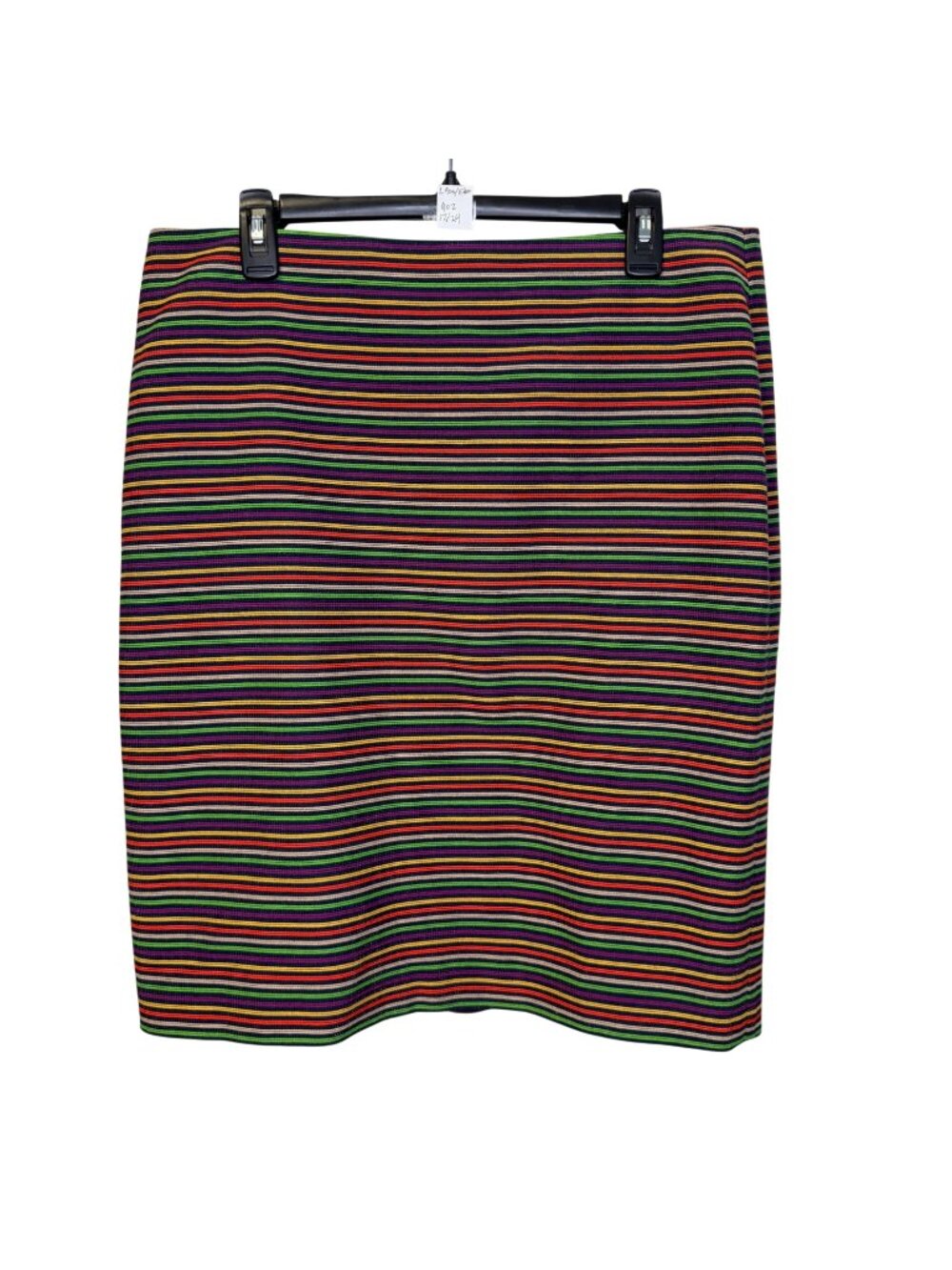 Talbots Womens Skirt Size 14 Multicolor Striped Pencil Skirt Cotton Blend Lined